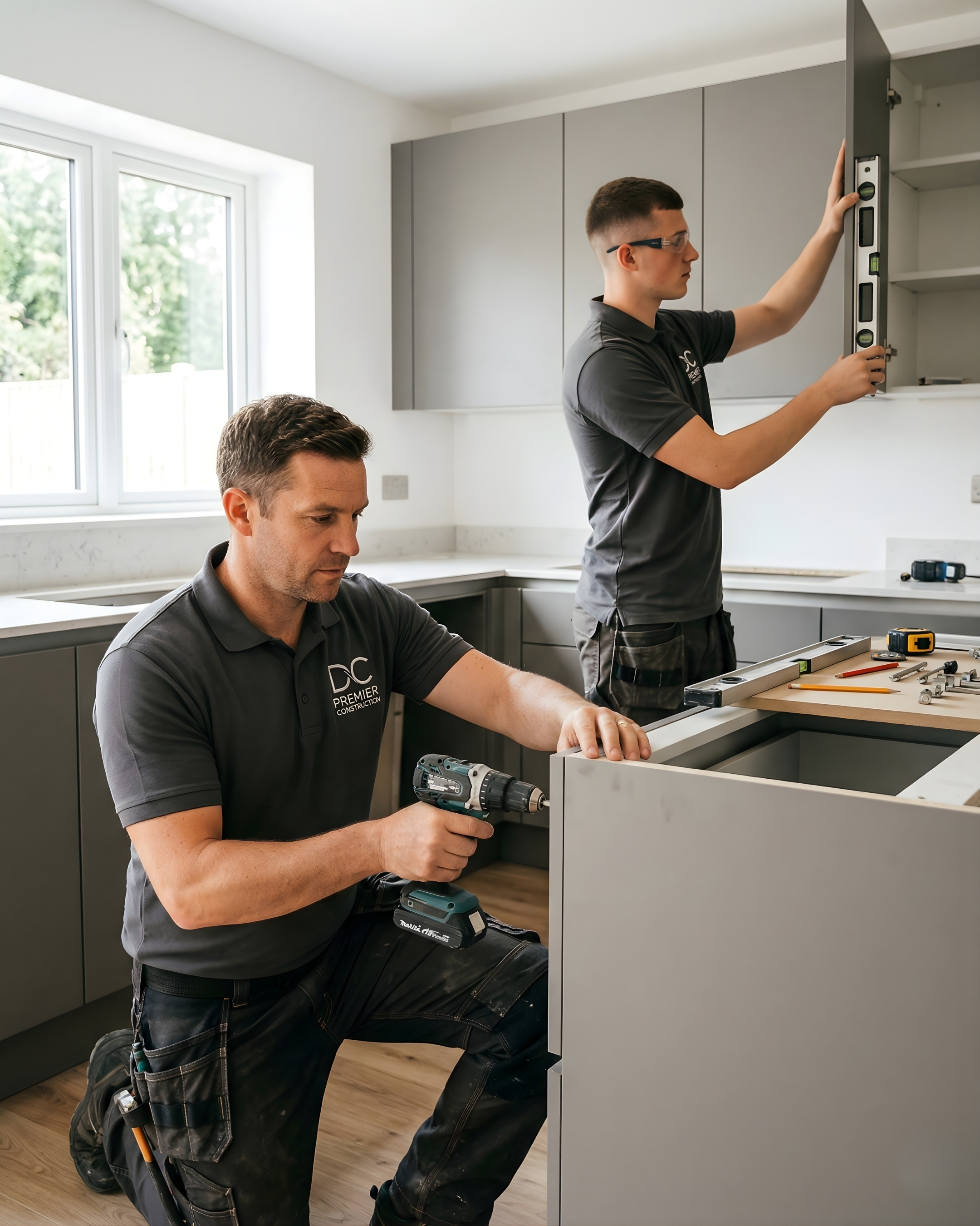 Kitchen cabinet installation by D&C Premier Construction in Florida