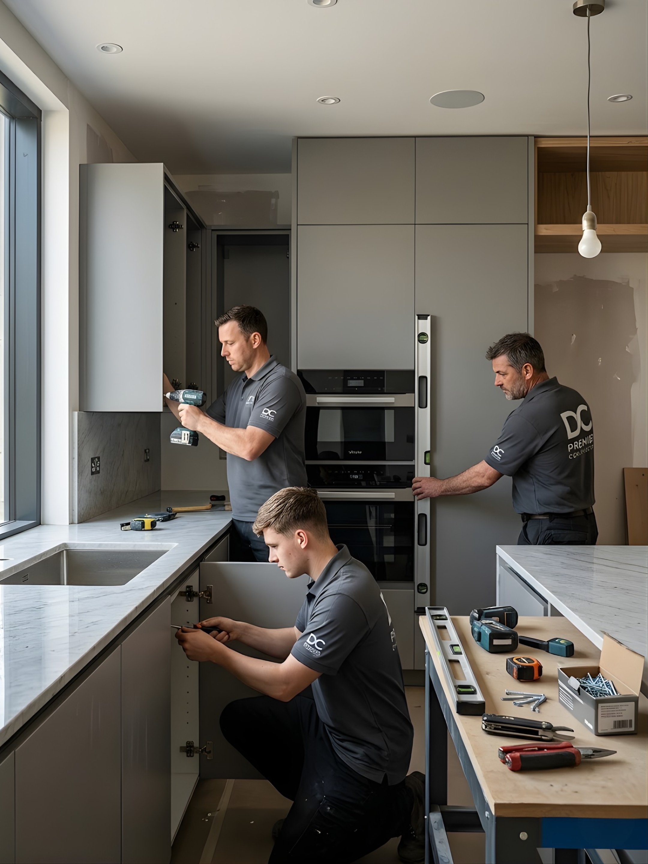 Modern kitchen transformation with custom cabinets by D&C Premier Construction Florida