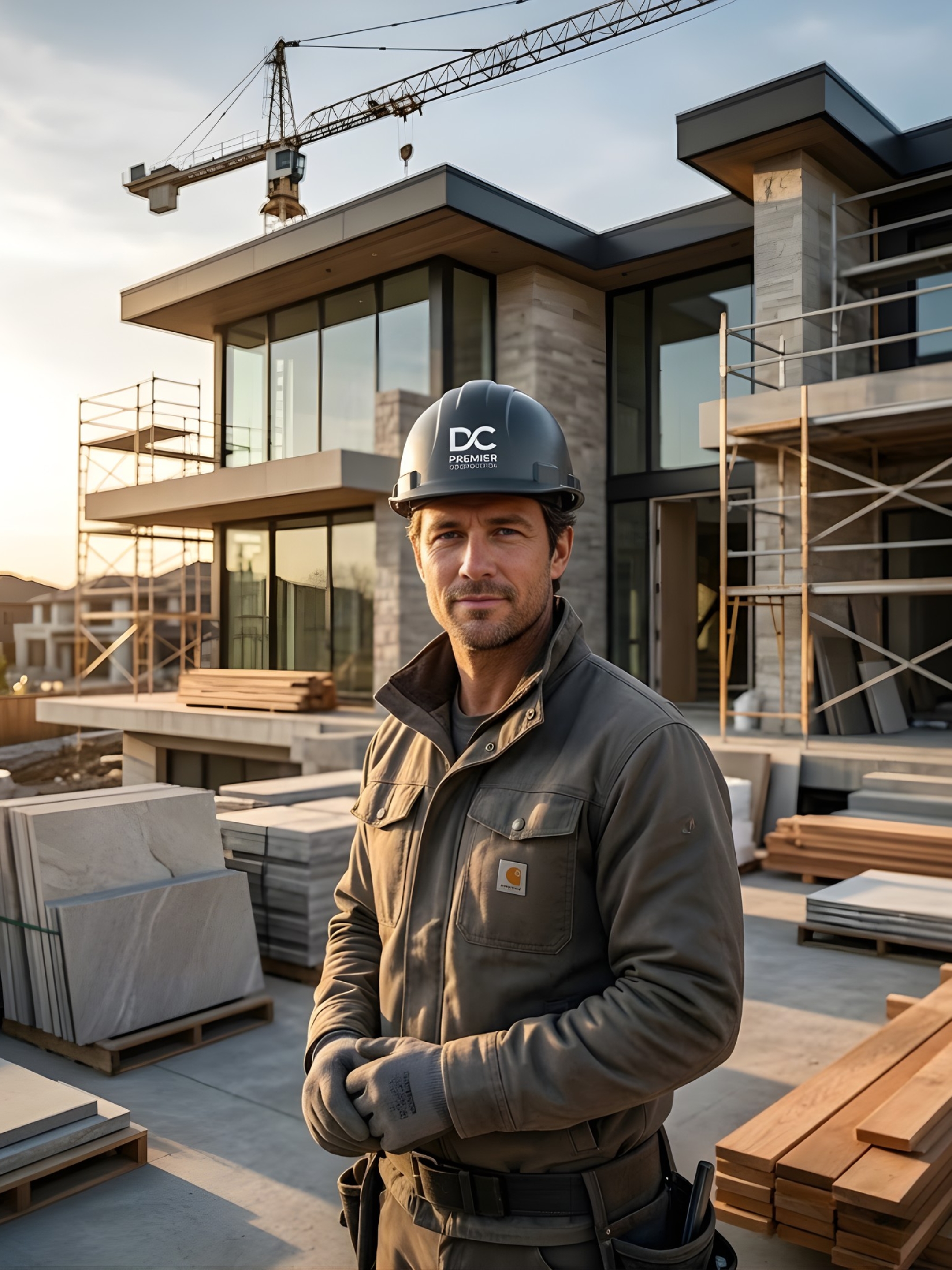 D&C Premier Construction foreman at job site in Florida